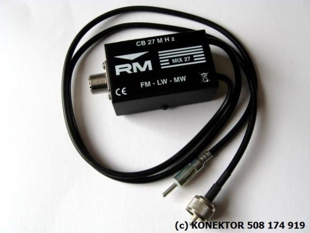 RM MIX 27 spliter antenowy CB/FM - antena CB działająca jako FM