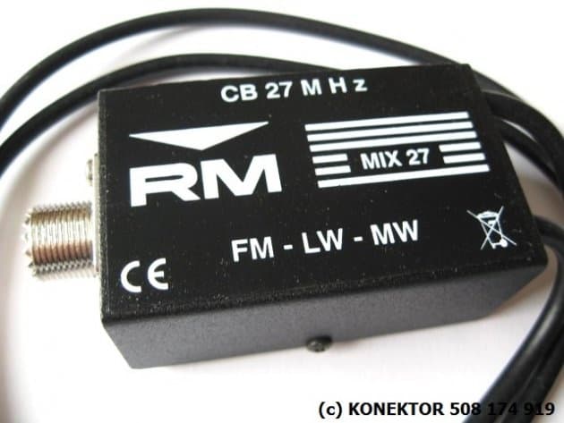 RM MIX 27 spliter antenowy CB/FM - antena CB działająca jako FM