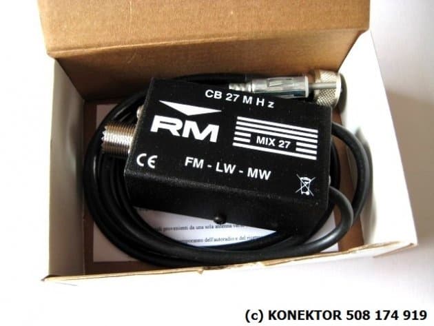 RM MIX 27 spliter antenowy CB/FM - antena CB działająca jako FM