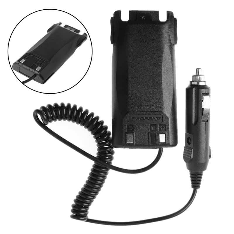 Eliminator baterii do Baofeng UV-82, UV-82 HP adapter samochodowy (z wtykiem do gniazda zapalniczki)