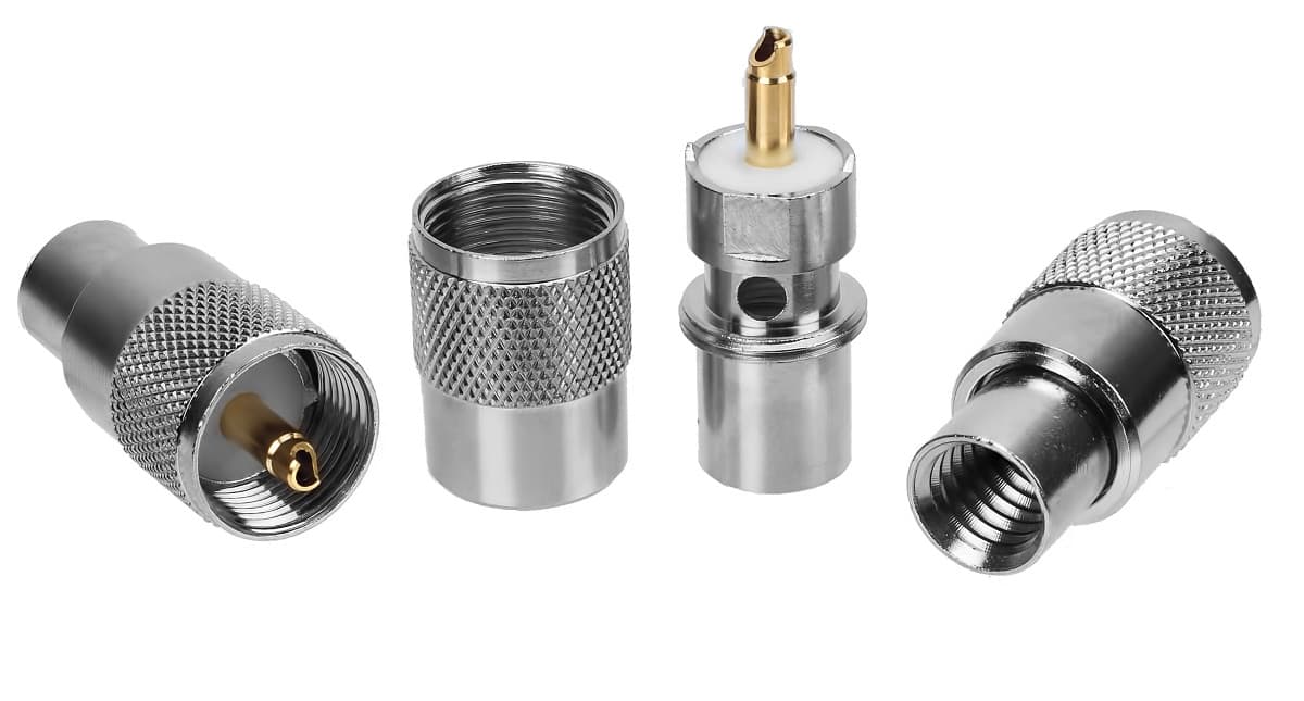 Wtyk UC-1 PL-259/9 PTFE/Gold na przewód RG-213, RF-10, H-1000 (RG213, RF10, H1000) Radiora