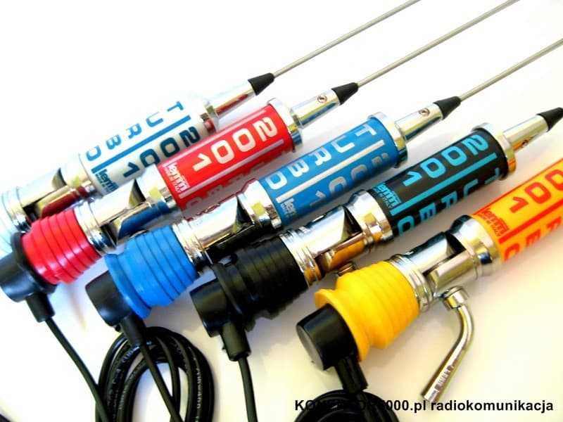 LEMM AT-2001 TURBO niebieska Antena CB montażowa 200 cm kabel 4m (Lemm AT2001 Turbo)