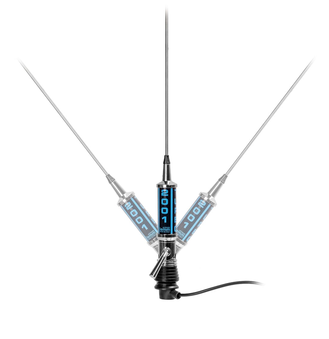 LEMM AT-2001 TURBO Antena CB montażowa 200 cm kabel 4m CZARNA (Lemm AT2001 Turbo)