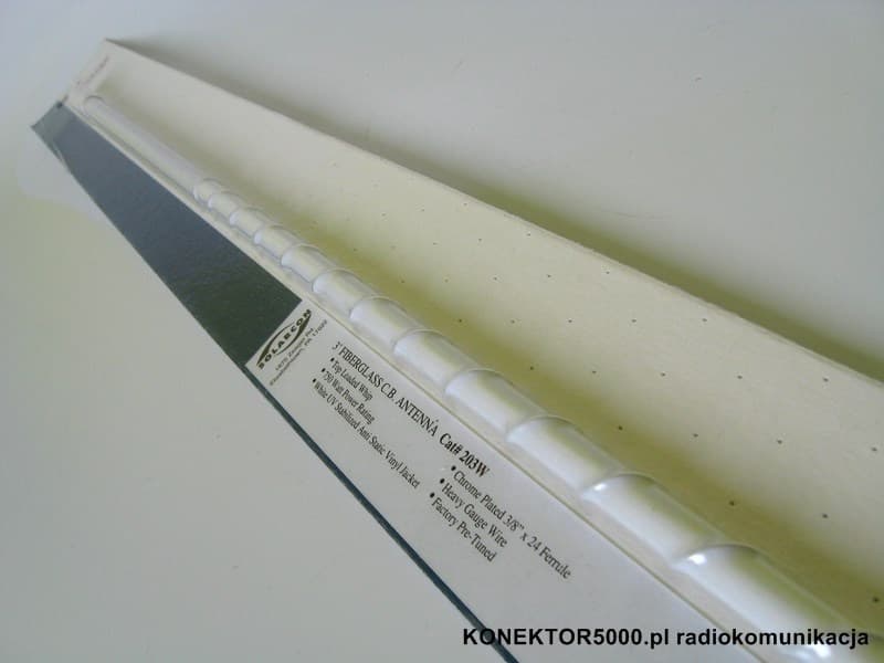 Solarcon Prowler 204 WHITE Antena CB montażowa helikalna 121cm montaż 3/8 - TOP LOADED * Made in USA *