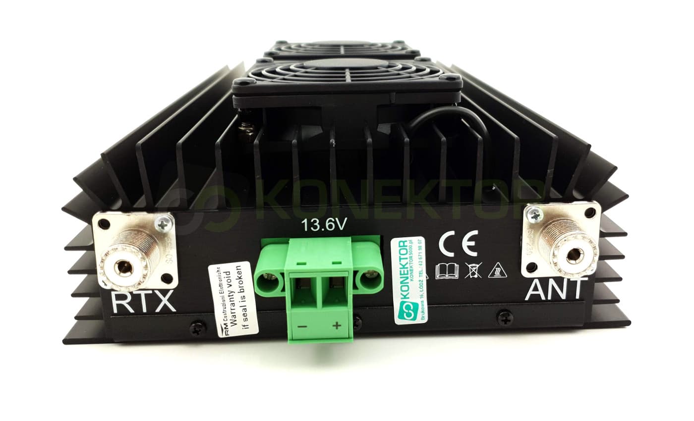 RM KL 505V z wentylatorami - wzmacniacz mocy KF 230W AM/FM/SSB/CW 1.8-30MHz Made in Italy (RM KL505V)