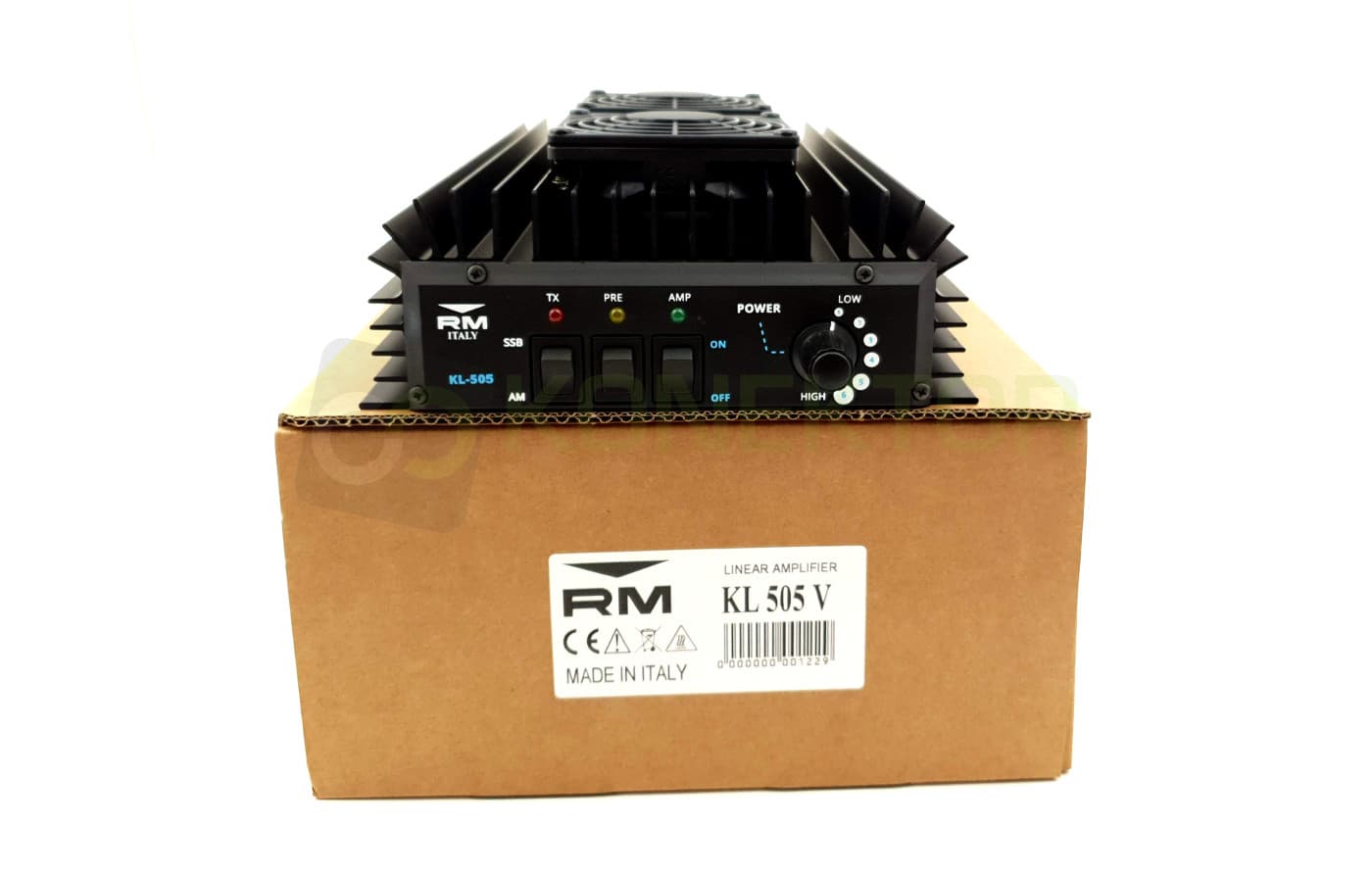 RM KL 505V z wentylatorami - wzmacniacz mocy KF 230W AM/FM/SSB/CW 1.8-30MHz Made in Italy (RM KL505V)