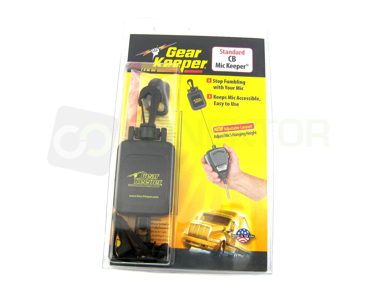 Gear Keeper wieszak mikrofonowy ze ściągaczem CZARNY uchwyt do mikrofonu CB GearKeeper RT4-4112