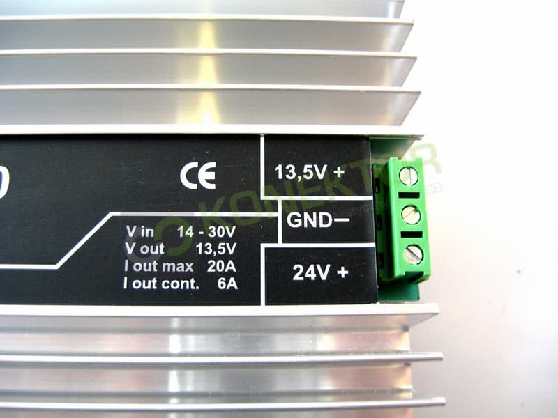 TECHNO-TRONIK RN-20 REDUKTOR NAPIĘCIA 24V/12V 20A przetwornica napięcia np. do CB radio, NAVI, radio samochodowe