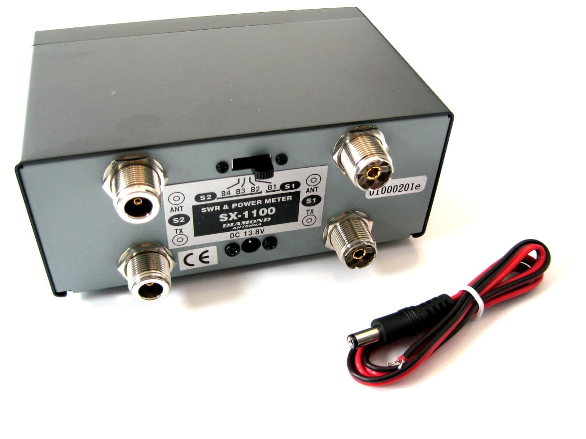 Diamond SX-1100 reflektometr 1.8-1300 MHz - pomiar SWR, mocy AVG/PEP do 200W