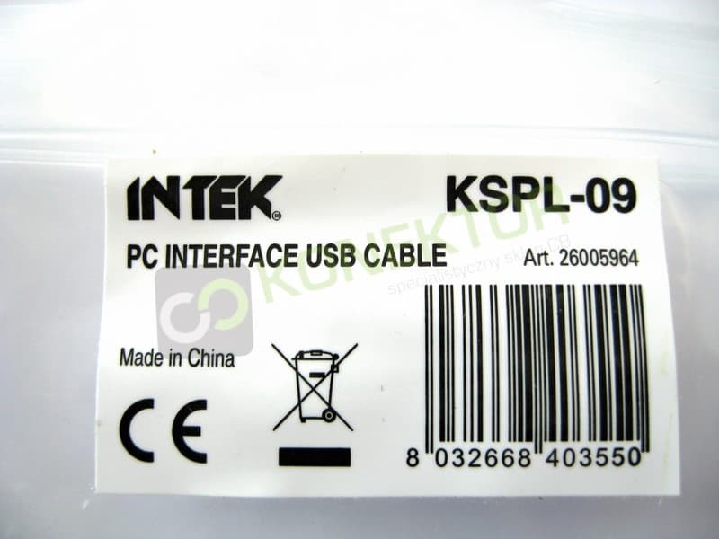 Kabel do programowania Intek MT-446 W10, MT-174 W10, MT-460 W10 (programator Intek KSPL-09)