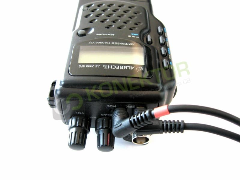 ALBRECHT BHS-300U okablowanie do słuchawek + PTT montowane na kierownicę łączność motocyklowa np. do Alan 42, PMR G7 G9 itp.