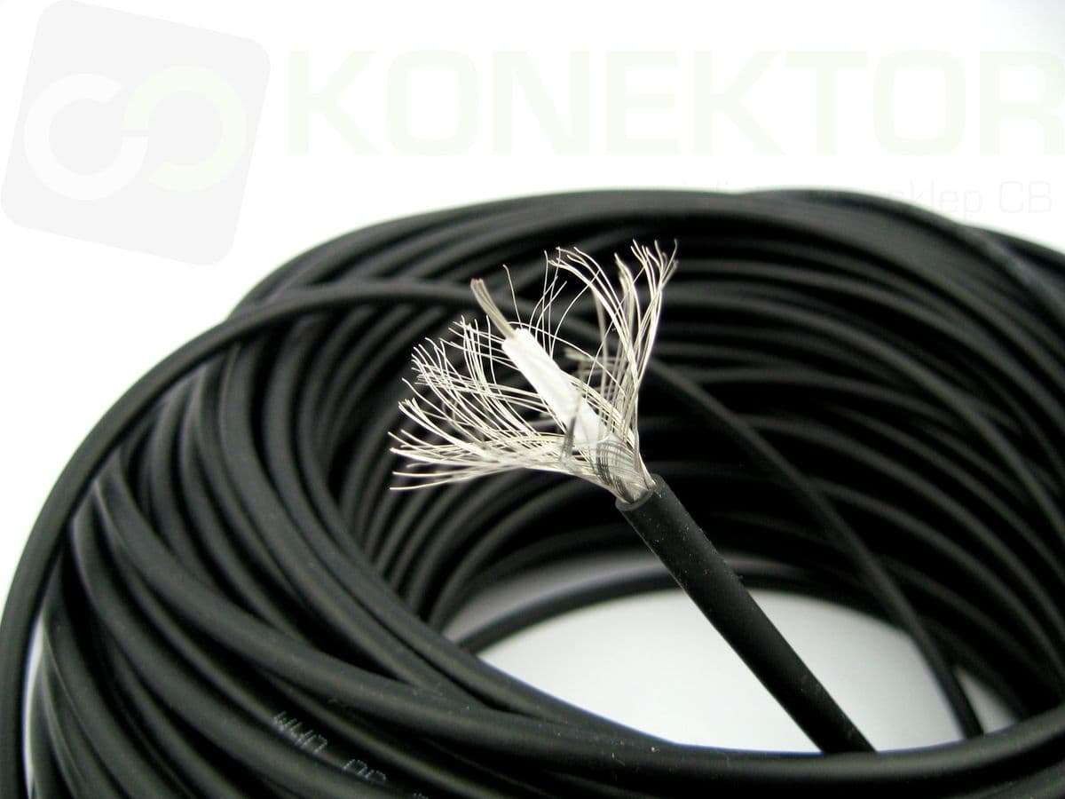 Przewód koncentryczny RG-58 MAGNUM Black do anten CB/VHF/skanerów/SDR - czarna powłoka PVC, norma militarna MIL-C-17-F kabel RG58