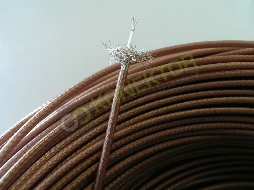 Nagoya TFL-316 supercienki kabel koncentryczny 50 Ohm średnica 2.35mm, osłona teflonowa (RG-316)