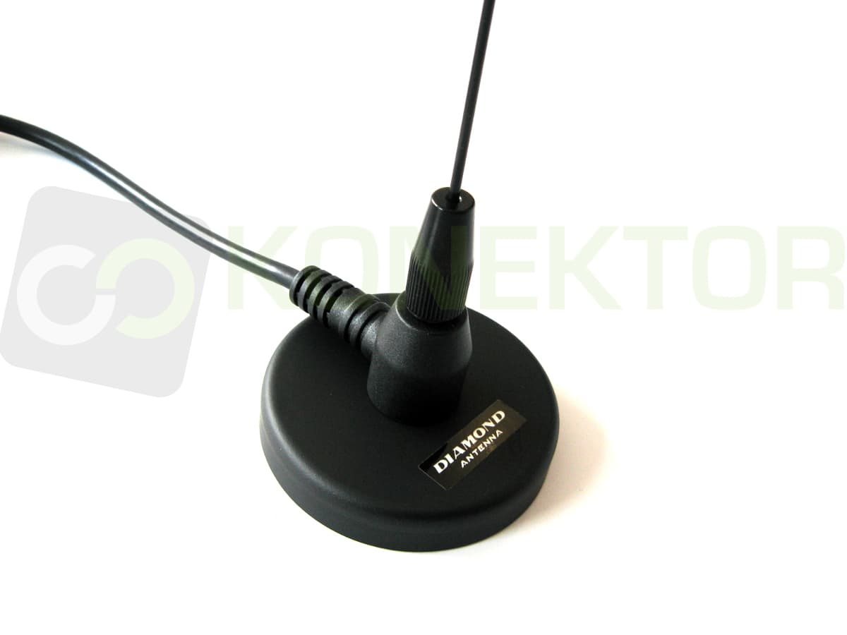 Diamond MC100 DYSKRETNA antena VHF 134~174MHz długość 44-57cm, podstawa magnetyczna z kablem 4m