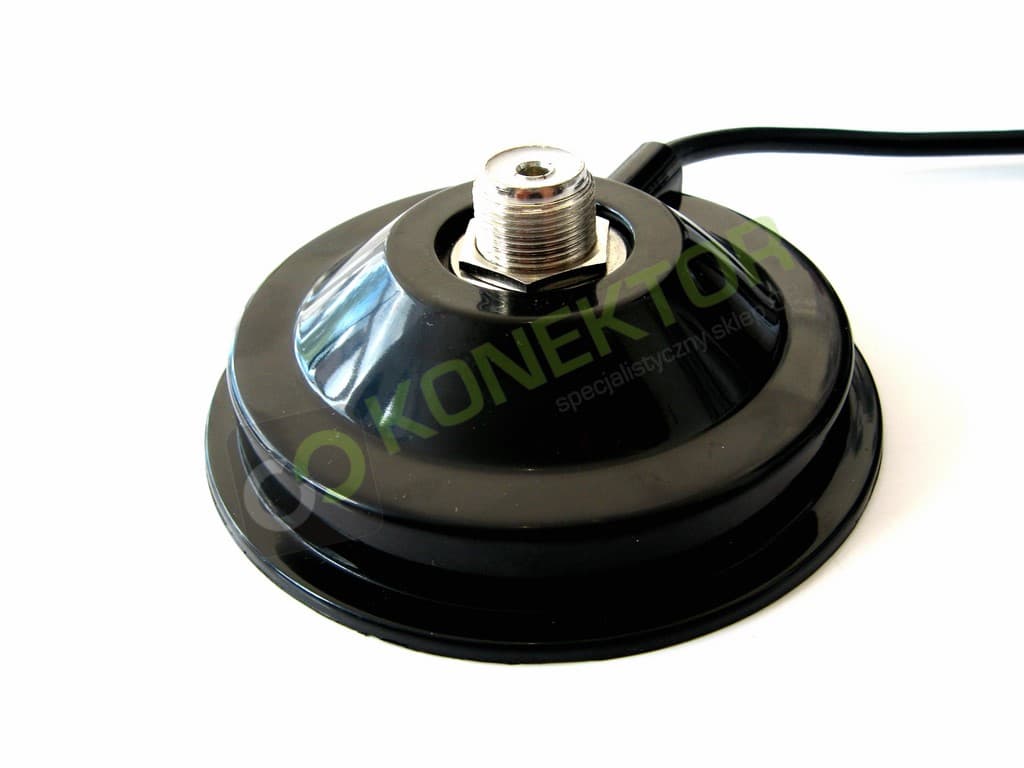 Podstawa magnetyczna 95mm typ PL (magnes) do anten wkręcanych, kabel 4m oraz wtyk UC-1 do radia