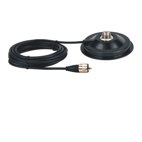 Podstawa magnetyczna 95mm typ PL (magnes) do anten wkręcanych, kabel 4m oraz wtyk UC-1 do radia