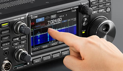 ICOM IC-7300 radiotelefon amatorski HF + 50MHz + 70MHz - analizator widma, dotykowy wyświetlacz, polska instrukcja - Made in Japan
