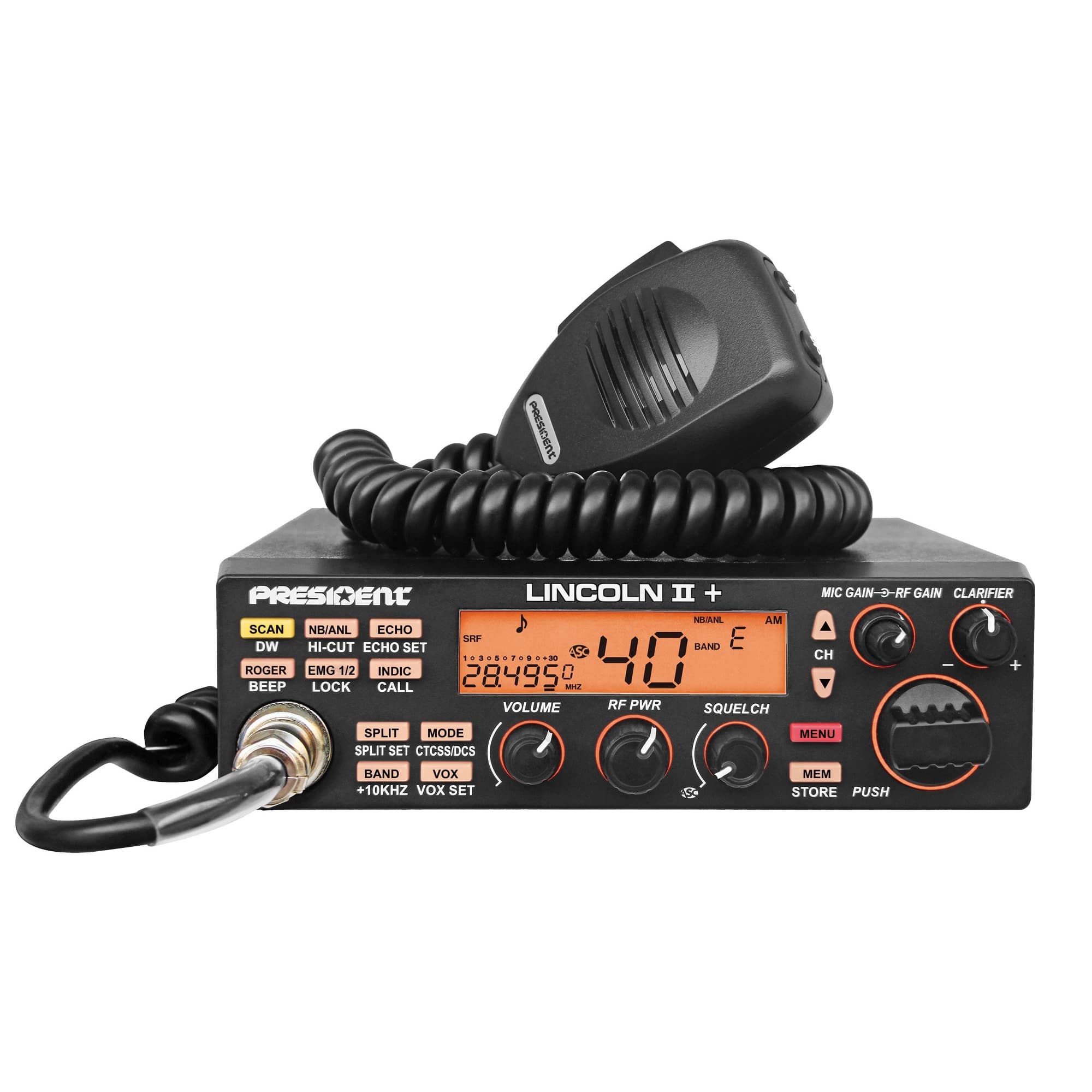 President Lincoln II + ASC V4 AM/FM/SSB 35W radiotelefon amatorski 10/12m