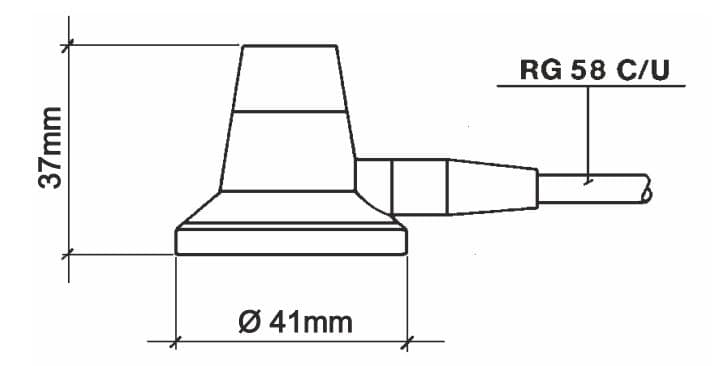 Sirio SKB 108-960 Antena magnesowa VHF/UHF dostrajana 108-960MHz długość do 70cm