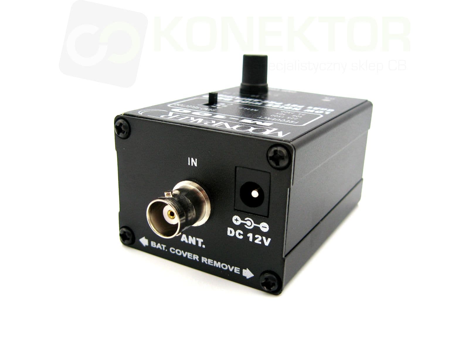 Przedwzmacniacz do skanera -10/+22dB - Moonraker M-100 Professional 24-2300MHz bardzo prosty w montażu, złącza BNC