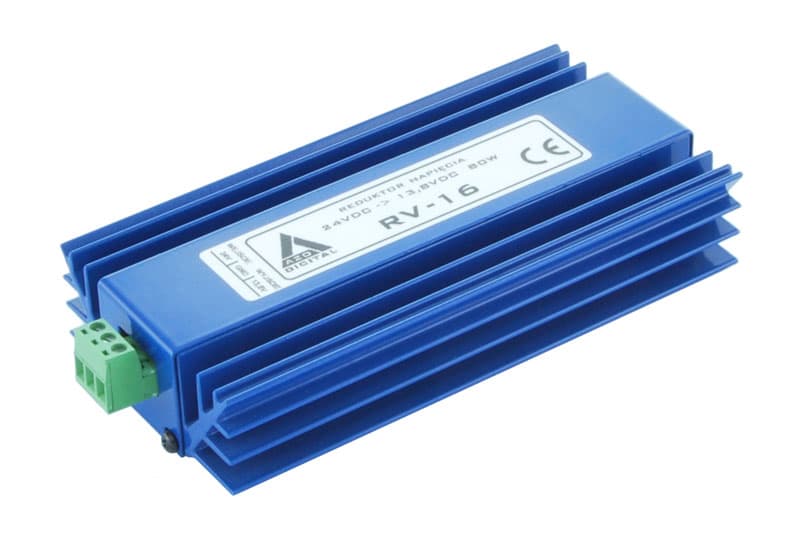 AZO RV-16 REDUKTOR NAPIĘCIA 24V/13,8V 70W przetwornica napięcia np. do CB radio, NAVI, radio samochodowe - 5 lat gwarancji, produkcja polska