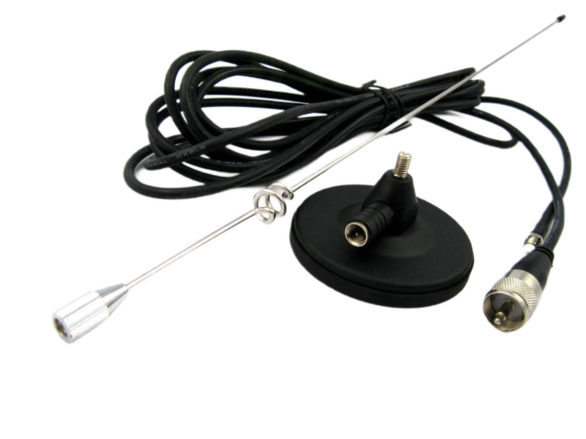 Sonar Delta 145 dyskretna antena VHF 145-175MHz długość 50cm, mocna podstawa magnetyczna z kablem 5m (np. policja, straż pożarna, pogotowie ratunkowe, kolej, pasmo morskie)