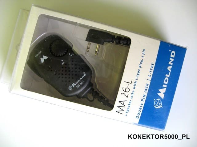 Mikrofonogłośnik Midland MA-26-L do Alan 42, Intek H-520, Albrecht AE 2990, PMR Midland G5, G6, G7, G9 i wielu innych