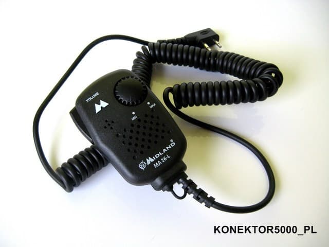 Mikrofonogłośnik Midland MA-26-L do Alan 42, Intek H-520, Albrecht AE 2990, PMR Midland G5, G6, G7, G9 i wielu innych