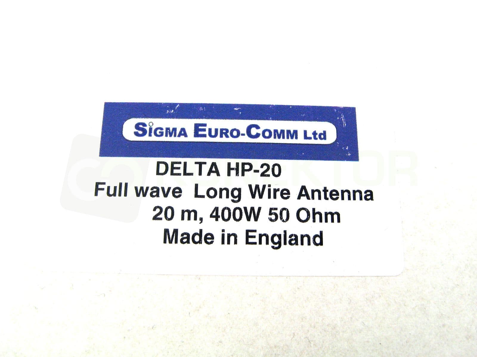 Sigma Delta 20 HP antena pełnowymiarowa na pasma 14/28MHz (20m/10m) - konstrukcja DELTA LOOP - długość ok. 20m