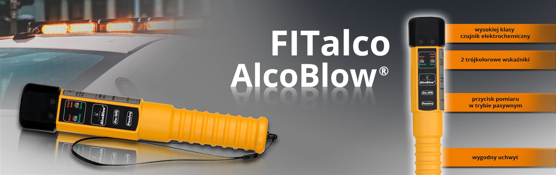 Alkomat FITalco ALCOBLOW policyjny bezustnikowy tester trzeźwości np. FIRMY, ZAKŁADY PRACY, BUDOWY, 5 lat gwarancji - Łódź, Zbąszyńska 2