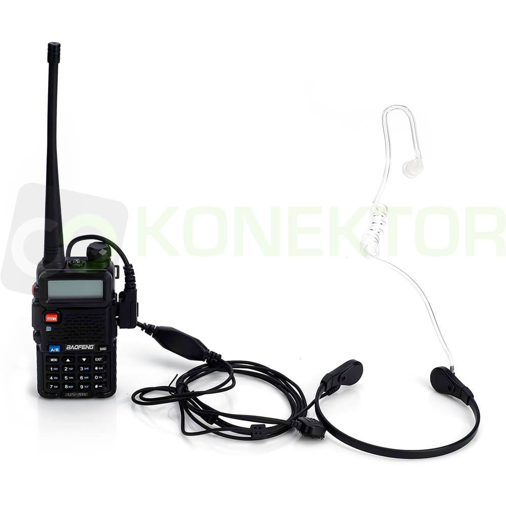 Laryngofon (z fonowodem) do krótkofalówek Baofeng Wouxun Kenwood wtyk K - do warunków z dużym hałasem