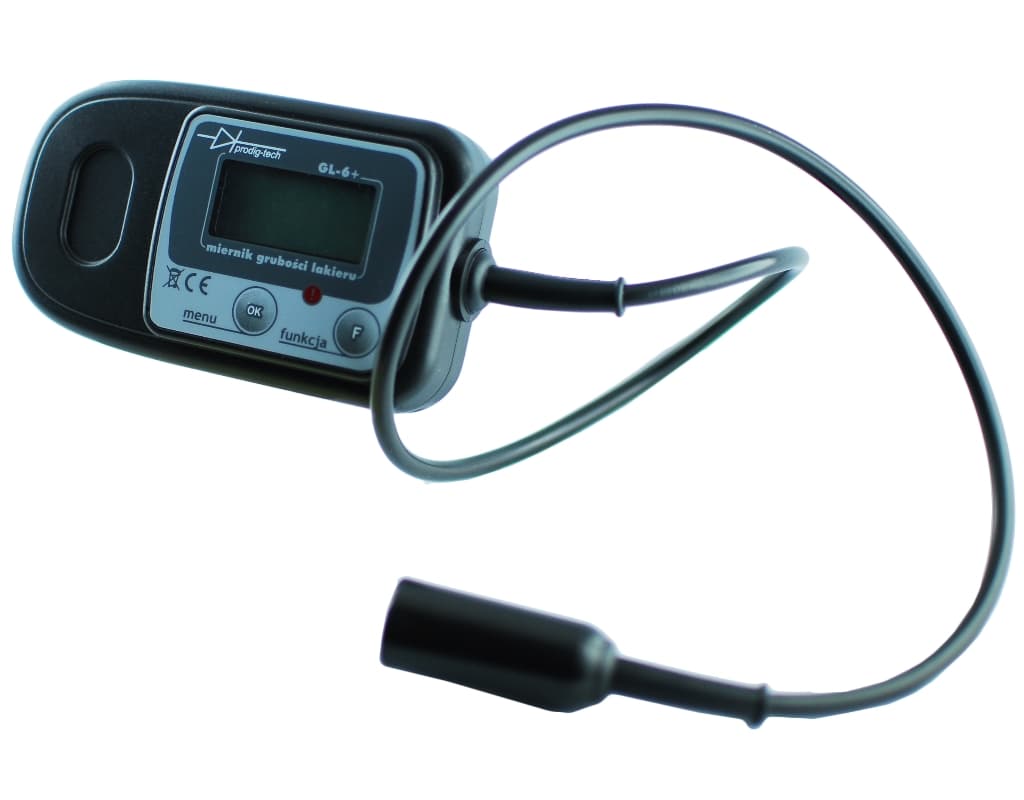 Prodig Tech GL-6S+ miernik grubości lakieru z sondą na przewodzie (do stali i aluminium) + asystent pomiaru LED - Łódź, Zbąszyńska 2 # grubościomierz lakieru #
