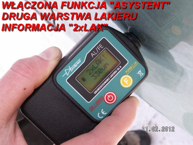 Prodig Tech GL-8 kieszonkowy miernik grubości lakieru (do stali i aluminium) + asystent pomiaru LED + hold - Łódź, Zbąszyńska 2 # grubościomierz lakieru #