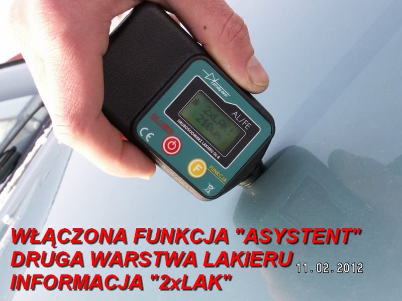 Prodig Tech GL-8 kieszonkowy miernik grubości lakieru (do stali i aluminium) + asystent pomiaru LED + hold - Łódź, Zbąszyńska 2 # grubościomierz lakieru #