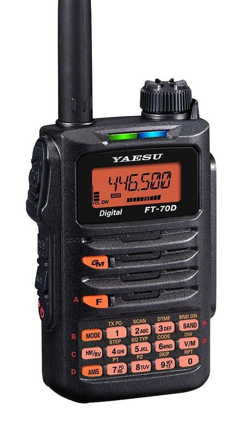 YAESU FT-70DE radiotelefon VHF/UHF cyfrowy C4FM + skaner 108-580MHz MADE IN JAPAN