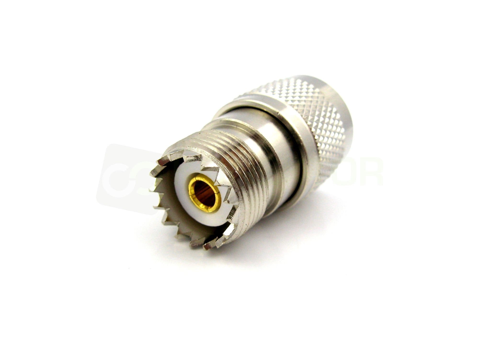 Adapter przejściówka gniazdo UHF (SO-239) / wtyk N - RADIORA PTFE/Gold