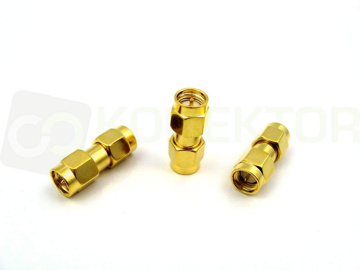Beczka SMA-M/SMA-M RADIORA PTFE/GOLD adapter przejściówka bardzo dobra jakość (np. do przedłużania przewodu)