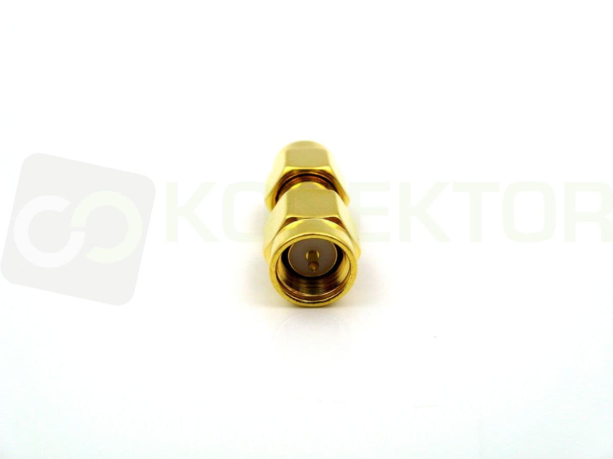 Beczka SMA-M/SMA-M RADIORA PTFE/GOLD adapter przejściówka bardzo dobra jakość (np. do przedłużania przewodu)