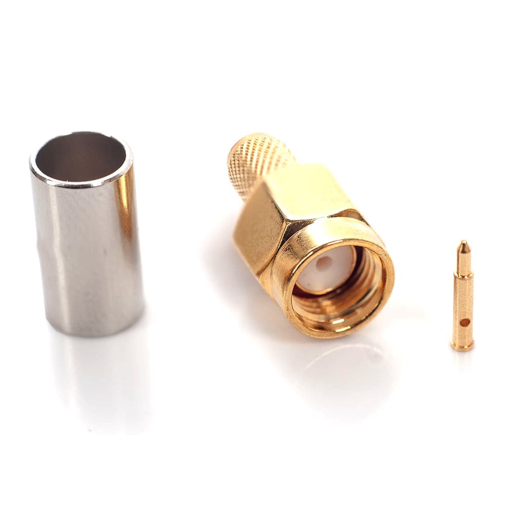 WTYK SMA na kabel RG-58 zaciskany PTFE/Gold RADIORA