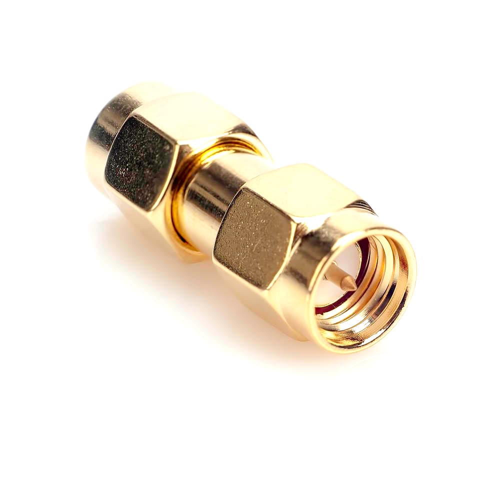 Beczka SMA-M/SMA-M RADIORA PTFE/GOLD adapter przejściówka bardzo dobra jakość (np. do przedłużania przewodu)