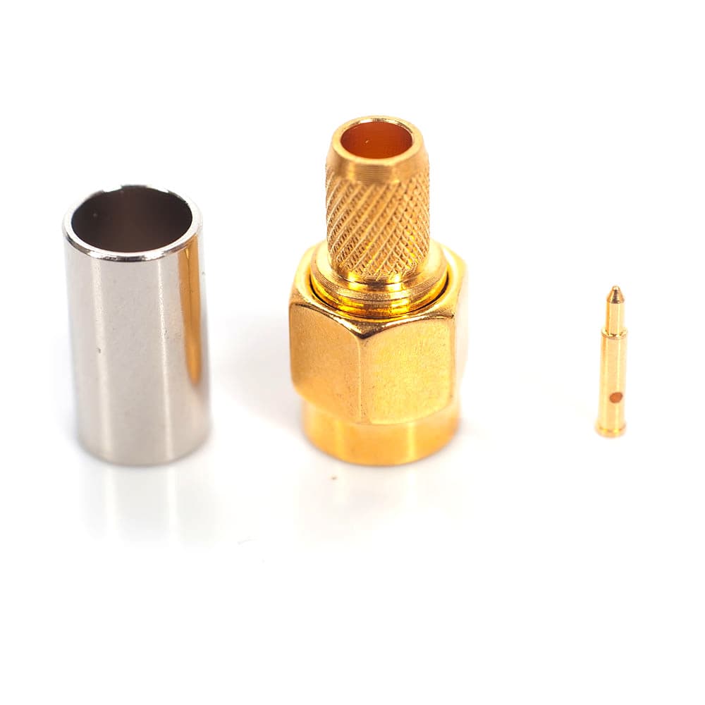 WTYK SMA na kabel RG-58 zaciskany PTFE/Gold RADIORA