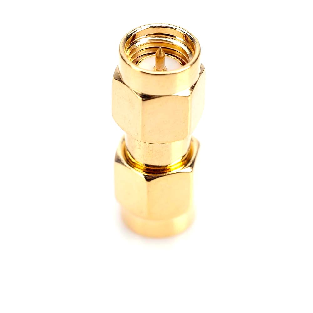 Beczka SMA-M/SMA-M RADIORA PTFE/GOLD adapter przejściówka bardzo dobra jakość (np. do przedłużania przewodu)