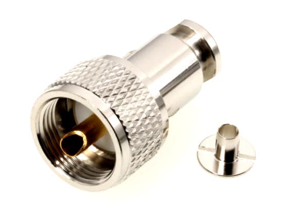 Wtyk UC-1 skręcany PL 259/6 na przewód 5-6mm np. RG-58, H-155, RF-5 itp. superjakość PTFE/GOLD # KONEKTOR PRO #