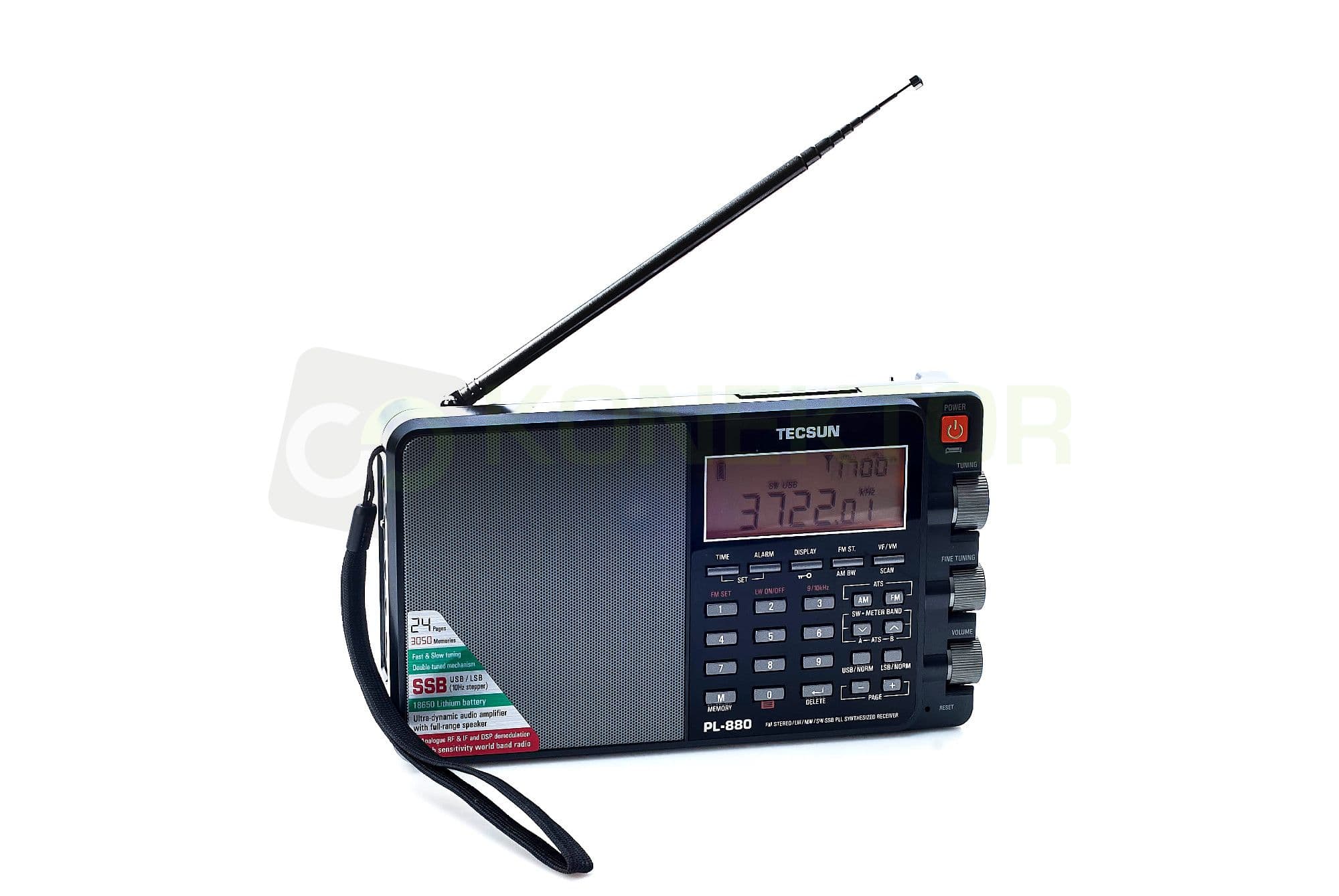 PRZECENA!! TECSUN PL-880 zaawansowany odbiornik globalny z SSB, DSP # ŚWIETNY DŹWIĘK # FM Stereo/MW/LW/SW, odsłuch CB/KF