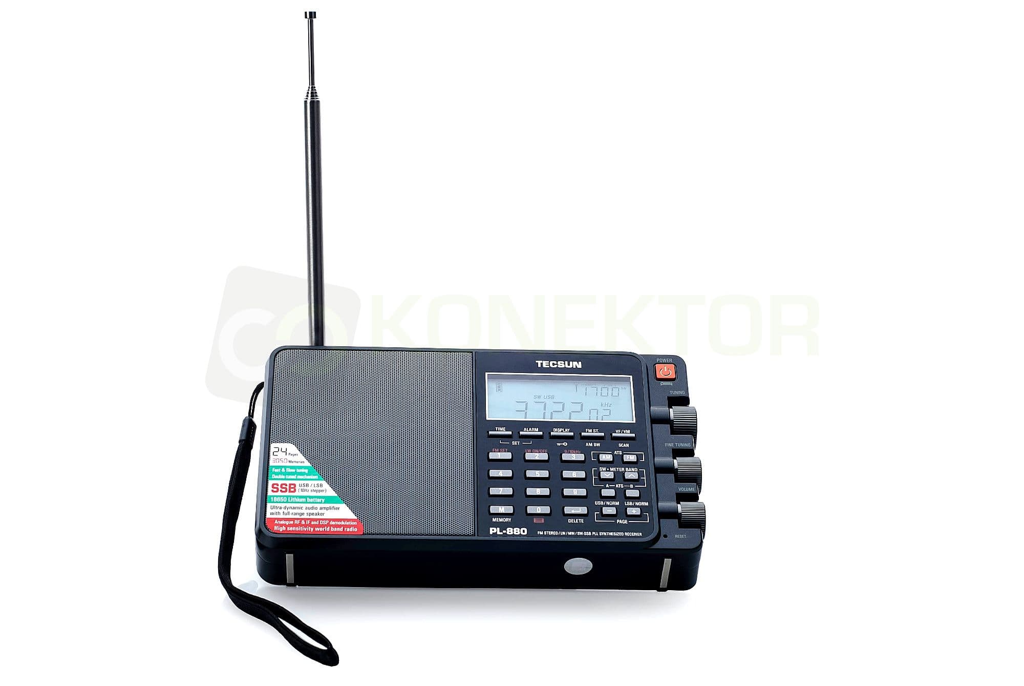 TECSUN PL-880 zaawansowany odbiornik globalny z SSB, DSP # ŚWIETNY DŹWIĘK # FM Stereo/MW/LW/SW, odsłuch CB/KF