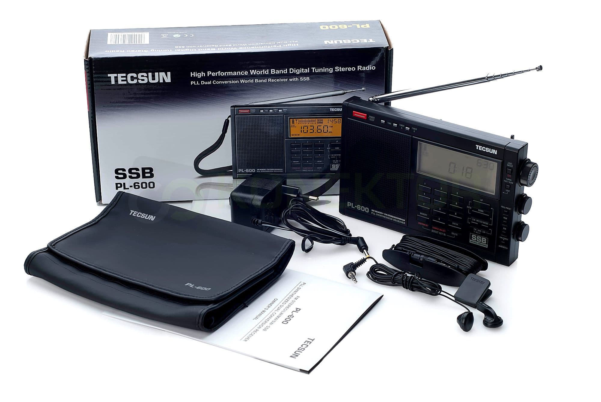 PRZECENA!! TECSUN PL-600 odbiornik globalny z SSB, podwójna przemiana - FM Stereo/MW/LW/SW, odsłuch CB/KF