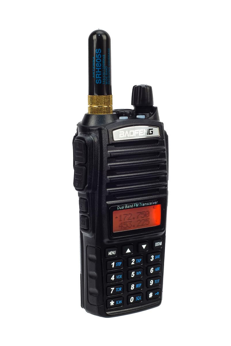 Radiora SRH-805 SMA-F superkrótka antena kciukowa (4,5cm) do krótkofalówek, skanerów, SDR np. do Baofeng UV-5R, UV-82, T-57, UV-B5, UV-B6, Wouxun KG-UV6D