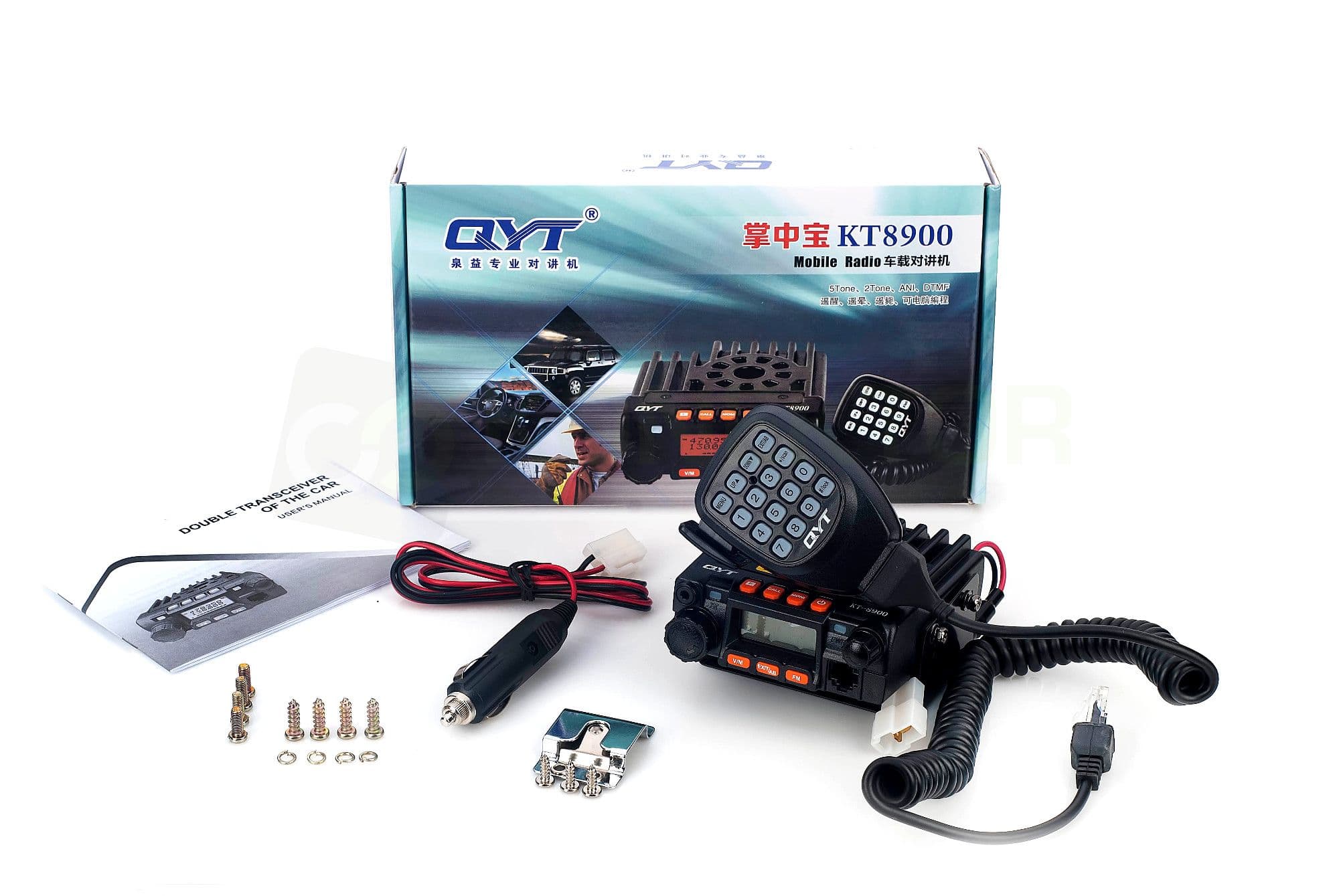 QYT KT-8900 EXPORT (z wentylatorem) 136-174/400-480MHz miniaturowy duobander przewoźny radiotelefon VHF/UHF - moc 25W