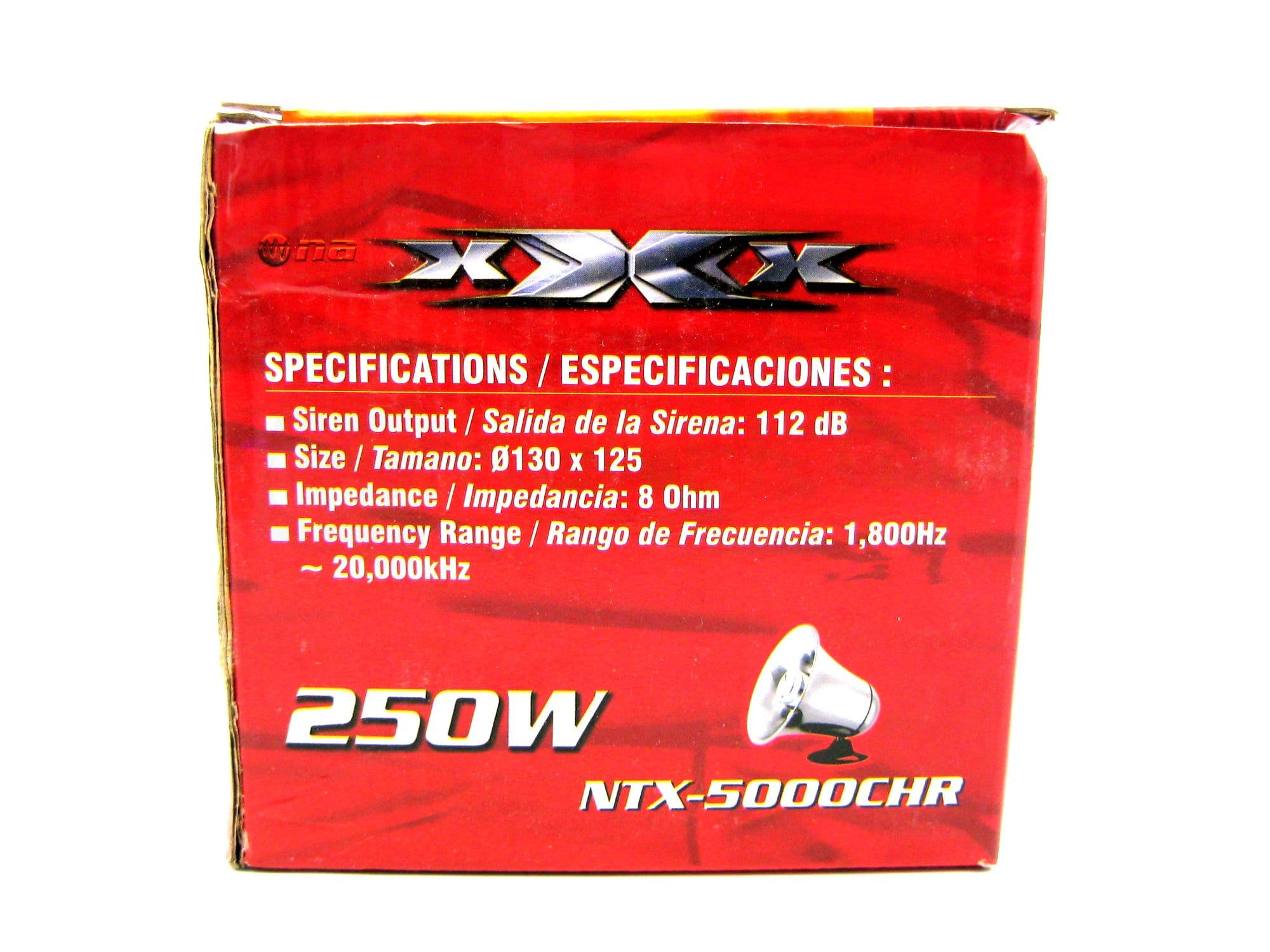 TUBA PA NTX-5000 CHROME super głośna 112dB 13cm średnicy (tuba megafon do CB radia)