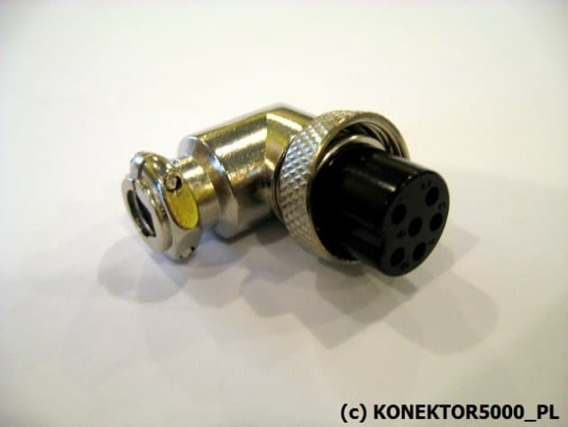 Wtyk kątowy mikrofonowy 6-PIN